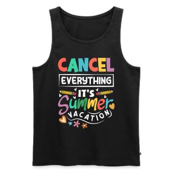 Schule Psych Berater Psychologie - Männer Premium Bio Tank Top - Schwarz - Vorne - AI Model Male 178 light (178cm)