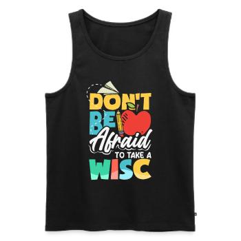 Schule Psych Berater Psychologie - Männer Premium Bio Tank Top - Schwarz - Vorne - AI Model Male 178 light (178cm)