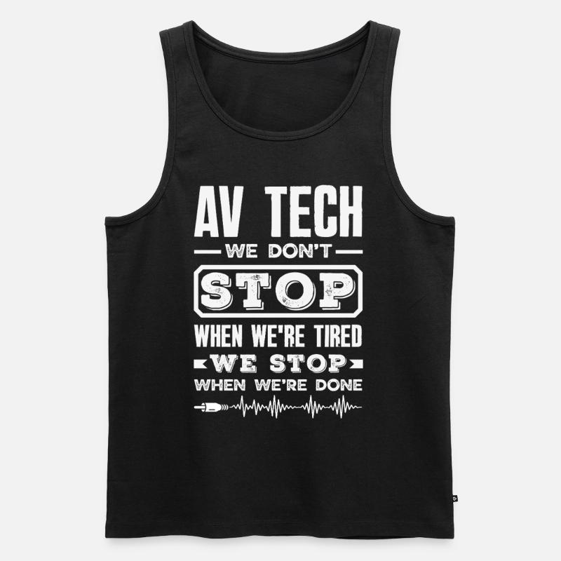 Lustiger Audiovisueller Techniker AV Tec - Männer Premium Bio Tank Top - Schwarz
