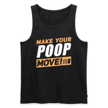 Funny Cooped Me Bathroom Meme - Men's Premium Organic Tank Top - black - Front - Michal (187cm)