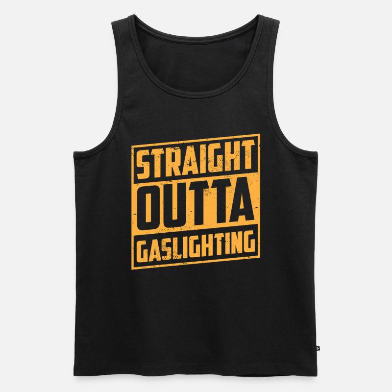 Echtes Professionelles Gaslighting - Männer Premium Bio Tank Top - Schwarz