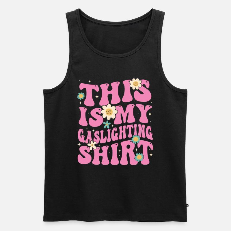Echtes Professionelles Gaslighting - Männer Premium Bio Tank Top - Schwarz