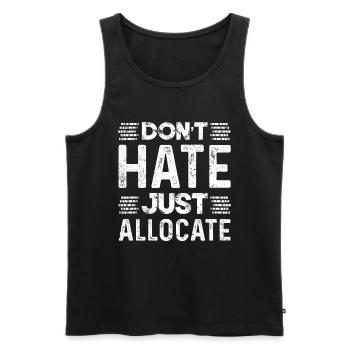 Lustiger Zitat Steuerberater Unternehmer - Männer Premium Bio Tank Top - Schwarz - Vorne - Michal (187cm)