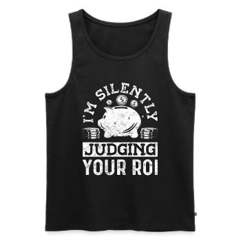 Lustiger Zitat Steuerberater Unternehmer - Männer Premium Bio Tank Top - Schwarz - Vorne - Michal (187cm)