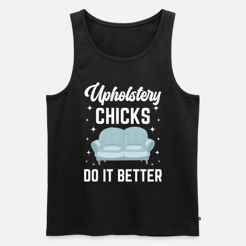 Restauratorin Polstermöbel - Männer Premium Bio Tank Top - Schwarz
