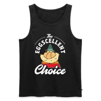 Unterstützen Sie lokale Eierhändler - Männer Premium Bio Tank Top - Schwarz - Vorne - AI Model Male 178 light (178cm)