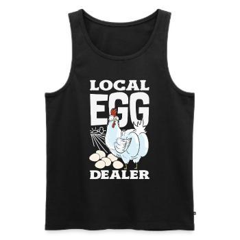 Unterstützen Sie lokale Eierhändler - Männer Premium Bio Tank Top - Schwarz - Vorne - AI Model Male 178 light (178cm)