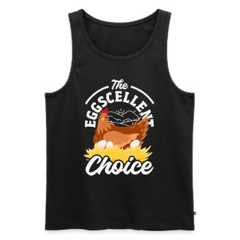 Unterstützen Sie lokale Eierhändler - Männer Premium Bio Tank Top - Schwarz - Vorne - AI Model Male 178 light (178cm)