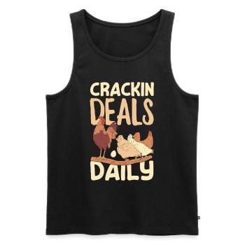 Unterstützen Sie lokale Eierhändler - Männer Premium Bio Tank Top - Schwarz - Vorne - AI Model Male 178 light (178cm)