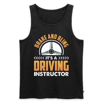 Driving School Driving Instructor - Men's Premium Organic Tank Top - black - Front - AI Model Male 178 light (178cm)