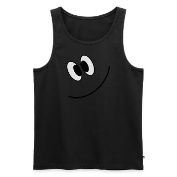 Smilie 3 - Männer Premium Bio Tank Top - Schwarz - Vorne - AI Model Male 178 light (178cm)