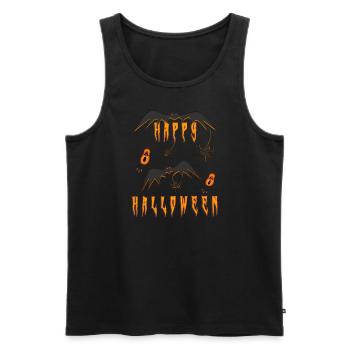 Halloween Joyeux Halloween - Débardeur bio Premium Homme - noir - Devant - AI Model Male 178 light (178cm)