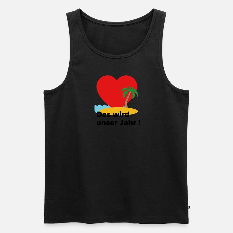 Das wird unser Jahr ! Urlaubsedition - Männer Premium Bio Tank Top - Schwarz