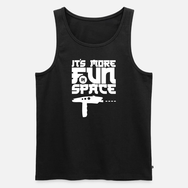 Phaser - Fun in Space - Männer Premium Bio Tank Top - Schwarz