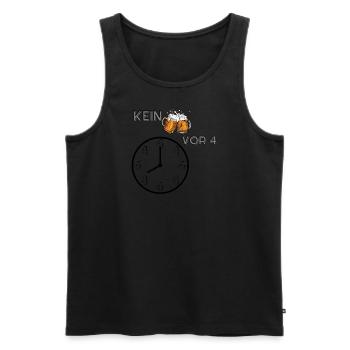 Kein Bier vor 4 - Männer Premium Bio Tank Top - Schwarz - Vorne - AI Model Male 178 light (178cm)