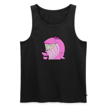 Girly Whale - Männer Premium Bio Tank Top - Schwarz - Vorne - AI Model Male 178 light (178cm)