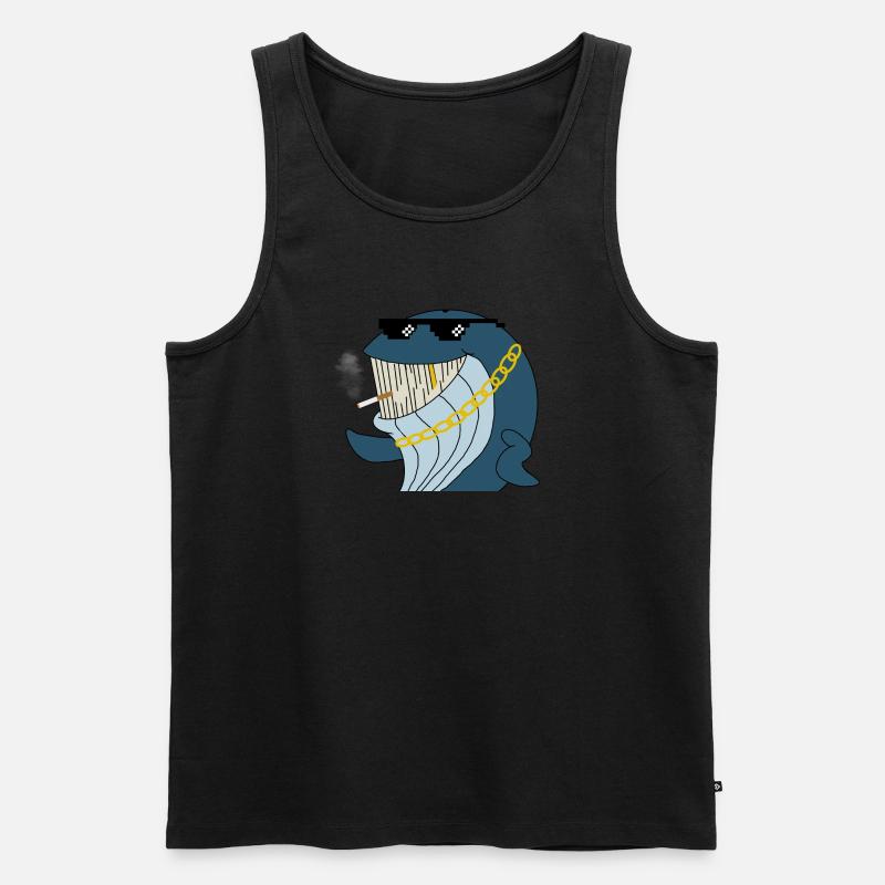 Thug Whale - Männer Premium Bio Tank Top - Schwarz