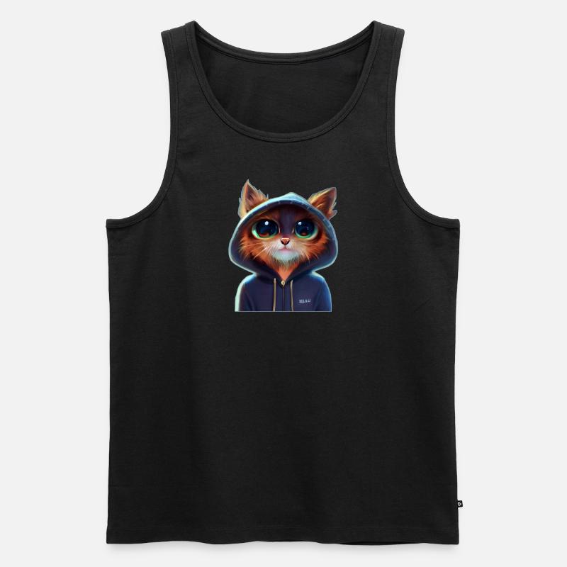 Chat avec pull 1 - Débardeur bio Premium Homme - noir