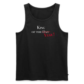 King of the Day-Year - Männer Premium Bio Tank Top - Schwarz - Vorne - Michal (187cm)