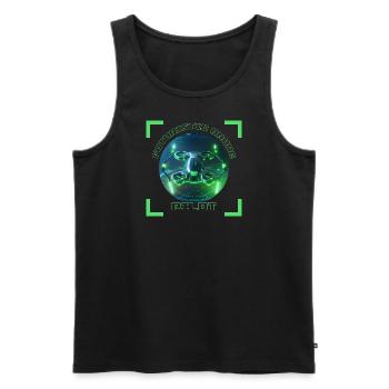 Pilote de drone futuriste 3 - Débardeur bio Premium Homme - noir - Devant - AI Model Male 178 light (178cm)