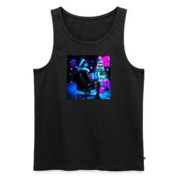 Christmas in the future. - Men's Premium Organic Tank Top - black - Front - Michal (187cm)