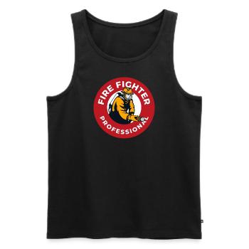 Fire Fighter Rescue Team2 - Männer Premium Bio Tank Top - Schwarz - Vorne - Michal (187cm)