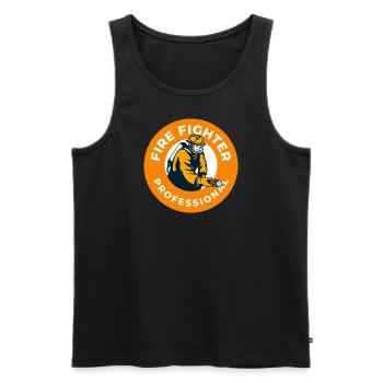 Fire Fighter Rescue Team 3 - Männer Premium Bio Tank Top - Schwarz - Vorne - Michal (187cm)
