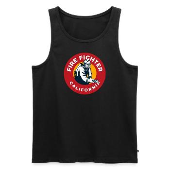Fire Fighter Rescue Team 4 - Männer Premium Bio Tank Top - Schwarz - Vorne - Michal (187cm)