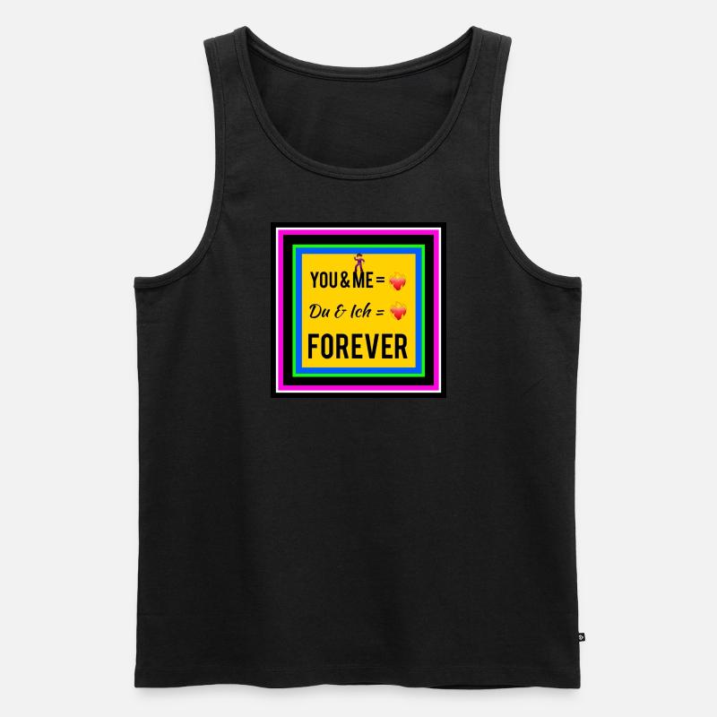 Du & Ich | FOREVER - Männer Premium Bio Tank Top - Schwarz