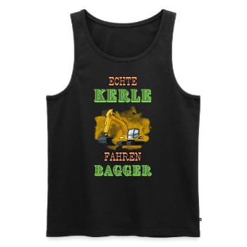 Bagger - Männer Premium Bio Tank Top - Schwarz - Vorne - Michal (187cm)