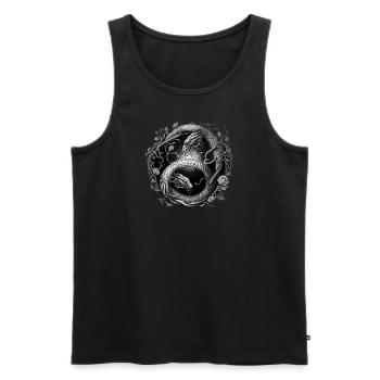 Two Aggressive Cobras - Männer Premium Bio Tank Top - Schwarz - Vorne - AI Model Male 178 light (178cm)