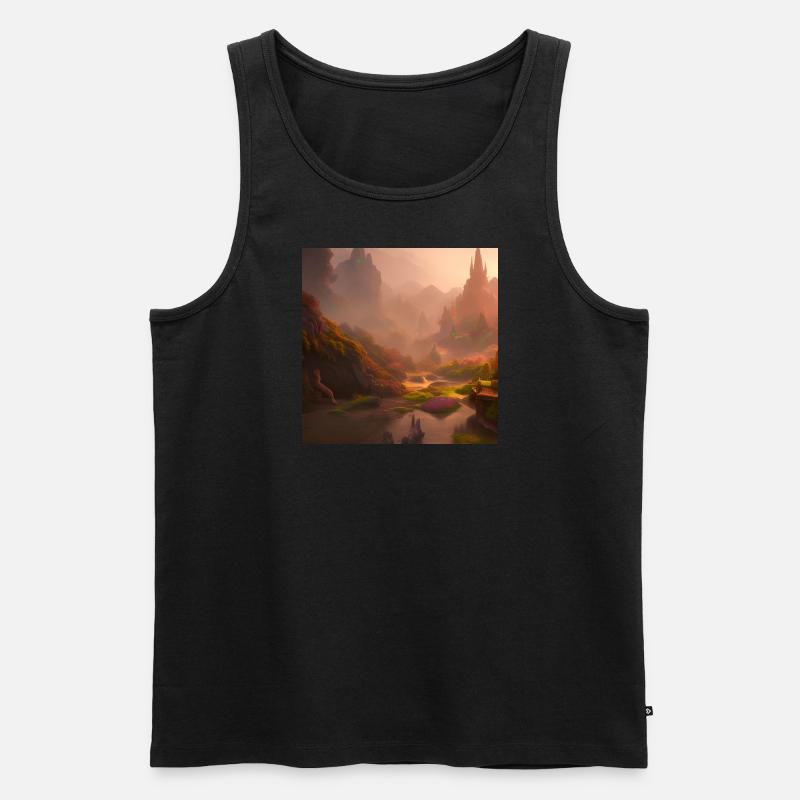 fantasy landscape - Männer Premium Bio Tank Top - undefined