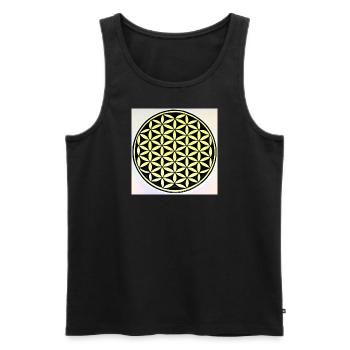 Lebensblume - Männer Premium Bio Tank Top - Schwarz - Vorne - Michal (187cm)