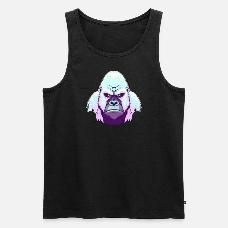 Einfache Gorilla-Illustration - Männer Premium Bio Tank Top - Schwarz