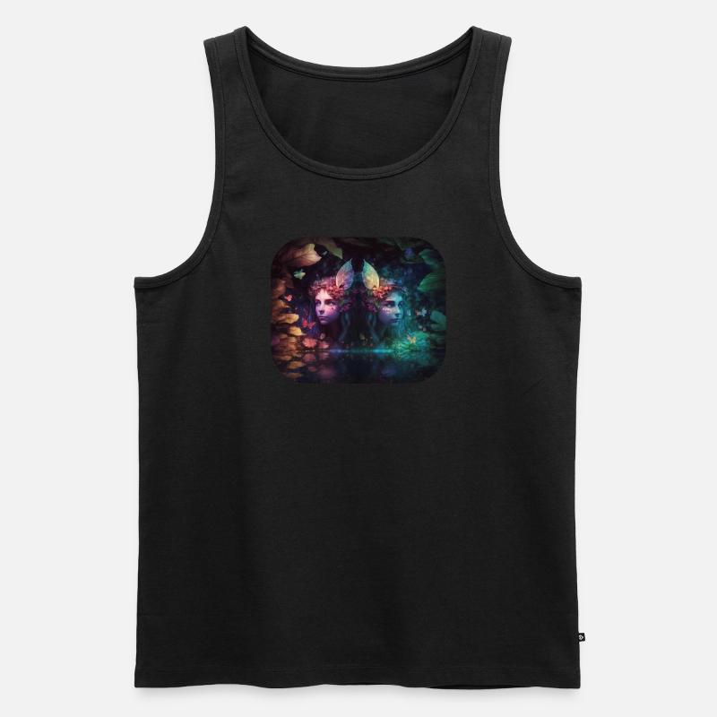 Fantasy Feen Zwilinge - Männer Premium Bio Tank Top - undefined