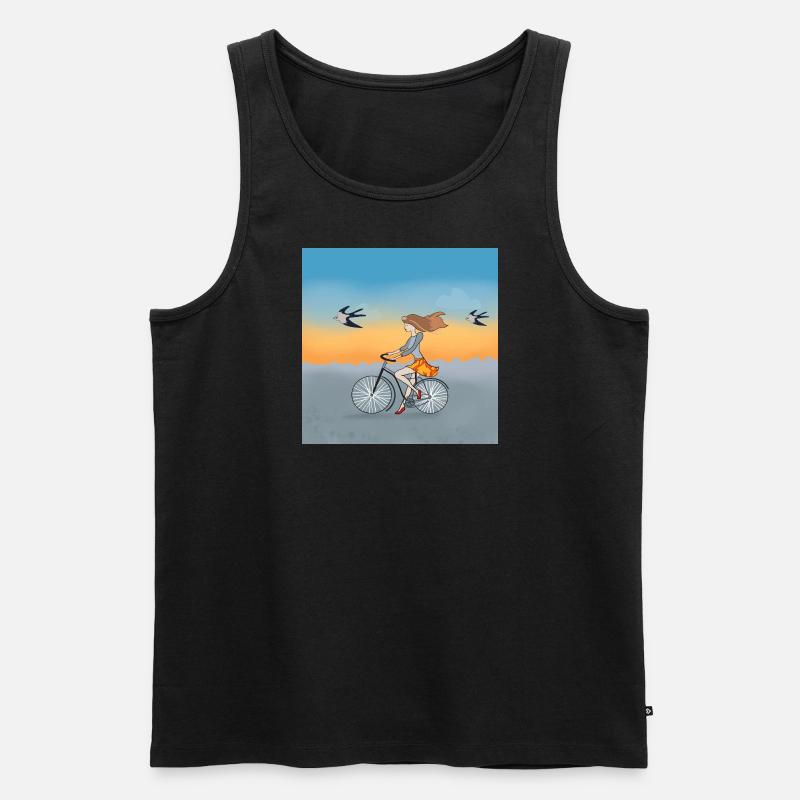 Mädchen - Männer Premium Bio Tank Top - Schwarz