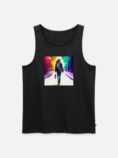 walk on pride side - Männer Premium Bio Tank Top - Schwarz