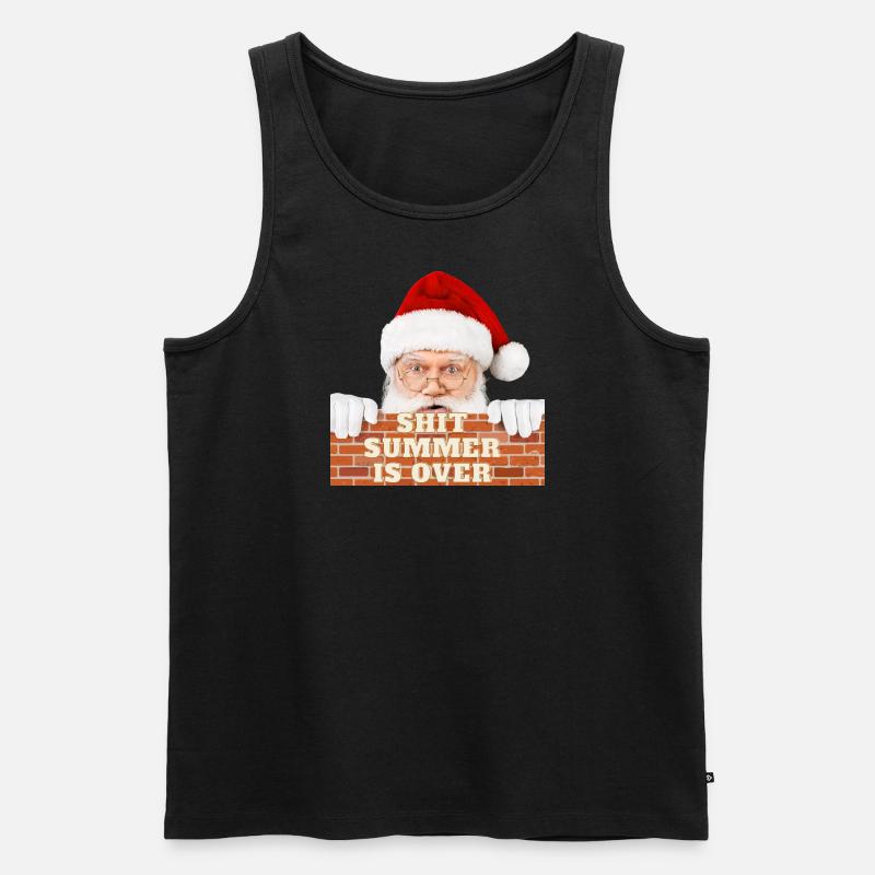 Shit, Summer is over - Männer Premium Bio Tank Top - Schwarz