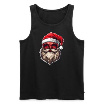 Conception du logo Ugly Christmas Santa Clause - Débardeur bio Premium Homme - noir - Devant - Michal (187cm)