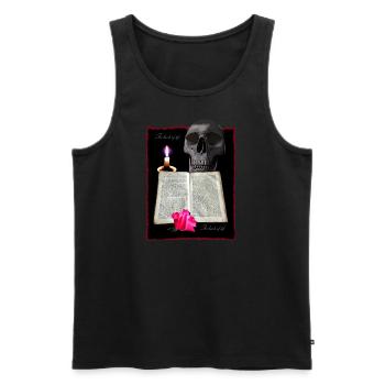 Book of life - Männer Premium Bio Tank Top - Schwarz - Vorne - AI Model Male 178 light (178cm)