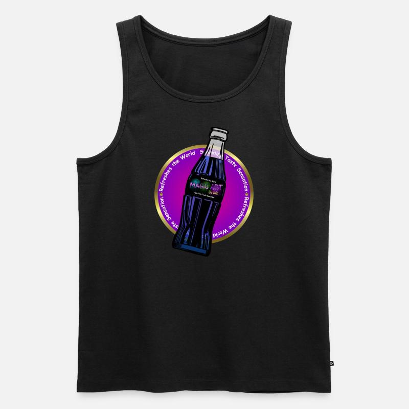 Magic Art Drink - Männer Premium Bio Tank Top - Schwarz