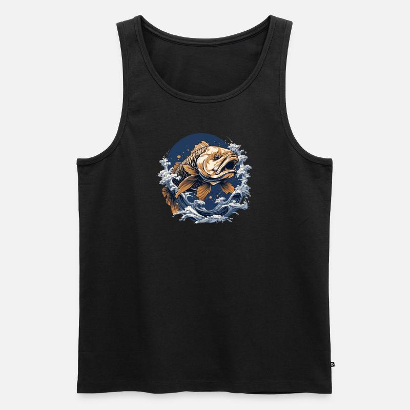 Karpfen - Männer Premium Bio Tank Top - Schwarz