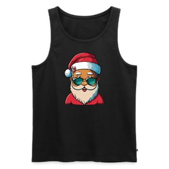 Weihnachtsmann - Männer Premium Bio Tank Top - Schwarz - Vorne - Michal (187cm)