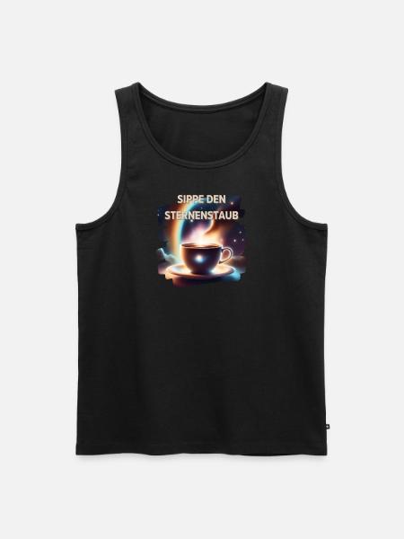 Sippe den Sternenstaub - Männer Premium Bio Tank Top - Schwarz