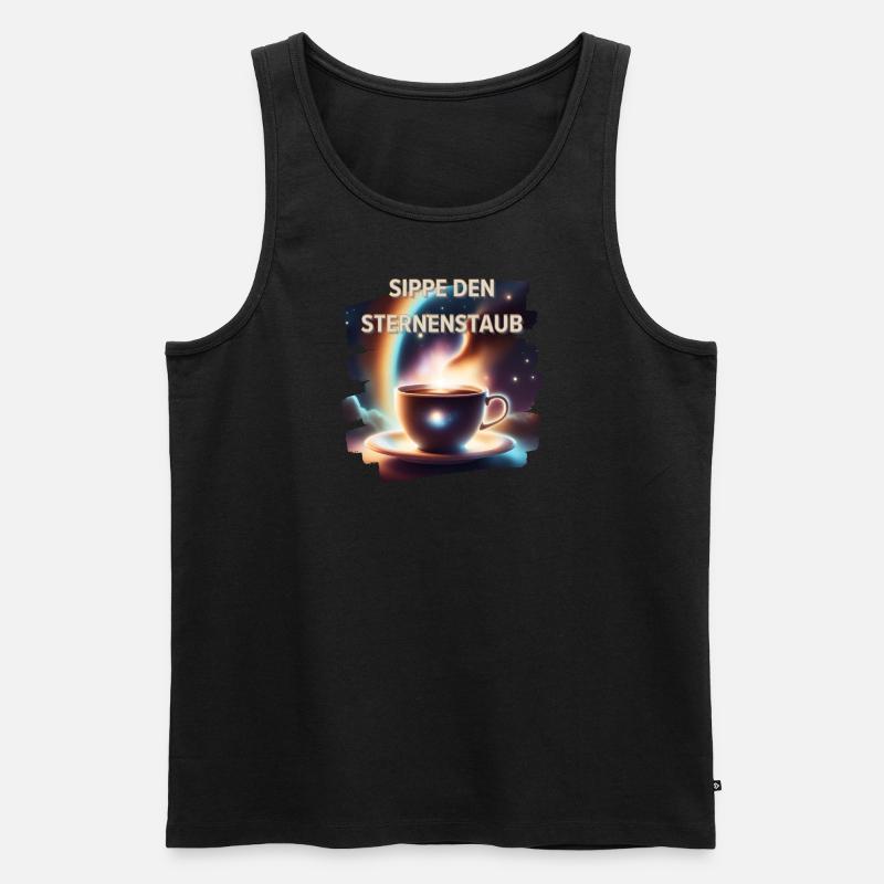 Sippe den Sternenstaub - Männer Premium Bio Tank Top - Schwarz