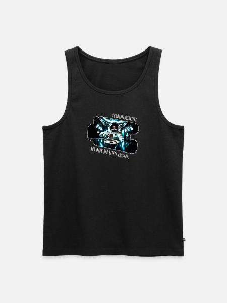 Caffeine Zero-G - Schwerelos durch Koffein - Männer Premium Bio Tank Top - Schwarz