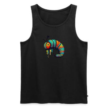Caterpillar - Men's Premium Organic Tank Top - black - Front - AI Model Male 178 light (178cm)