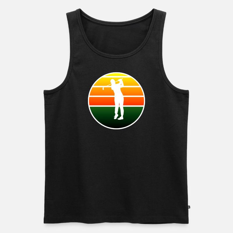 Golf - Männer Premium Bio Tank Top - Schwarz