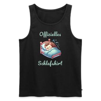 offizielles Schlafshirt Igel - Männer Premium Bio Tank Top - Schwarz - Vorne - Michal (187cm)