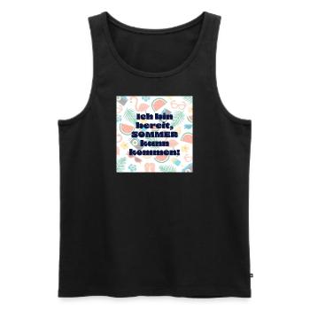 Sommermodus: AN! - Männer Premium Bio Tank Top - Schwarz - Vorne - AI Model Male 178 light (178cm)
